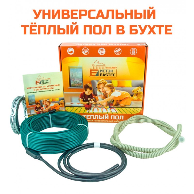 Комплект теплого пола в бухте EASTEC ECC-100 (5m/100W/0.6-0.9м²)