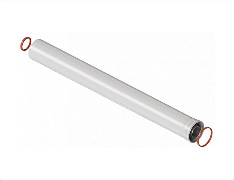 Удлинитель коаксиального дымохода раструбн. Royal Thermo 60/100, 1000 мм