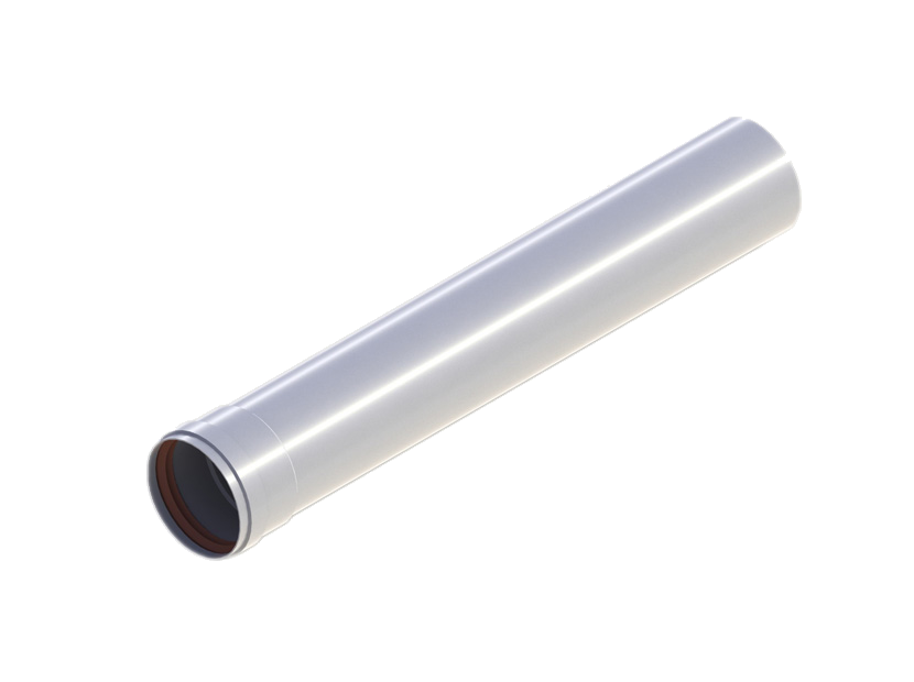 Удлинитель раздельного дымохода раструбн. Royal Thermo диам. 80, 1000 мм