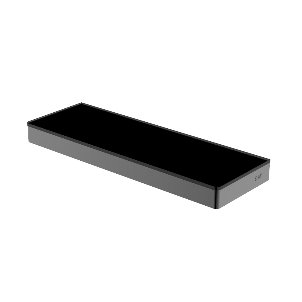 Полка для ванной комнаты Black&White Gravity 9610GM (оружейная сталь)
