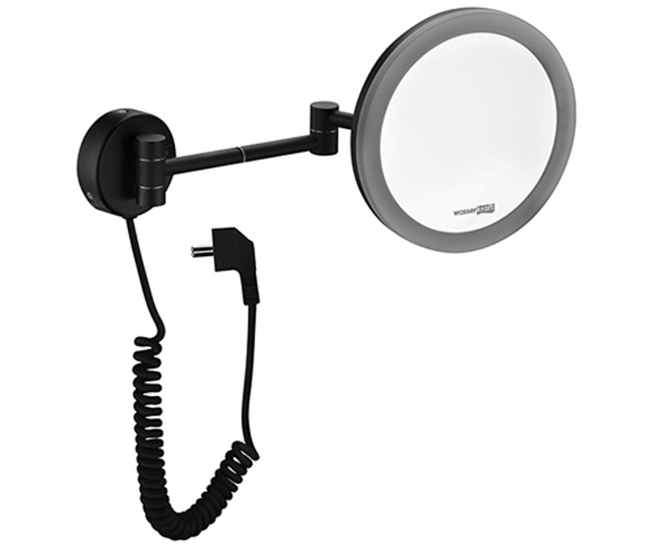Зеркало косметическое WasserKRAFT K-1004BLACK (черный)