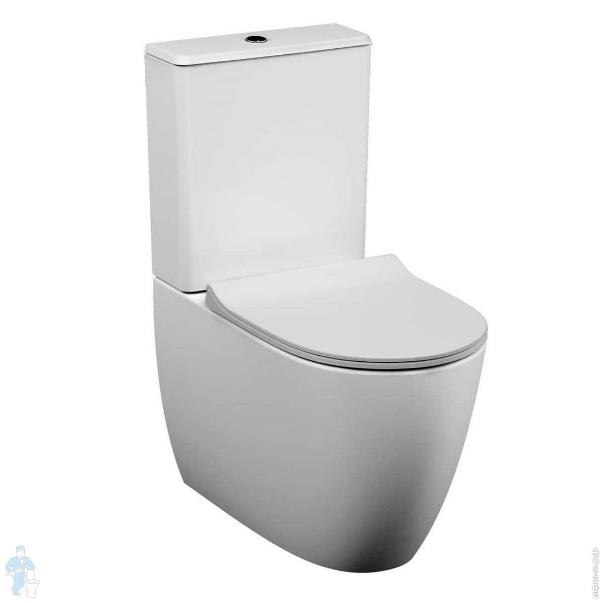 Унитаз-компакт Vitra Sento 9830B003-7203 безободковый (белый)