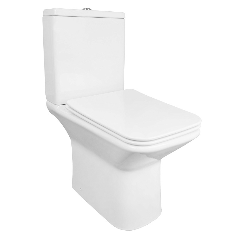 Унитаз-компакт Azario Flin AZ-1353B безободковый (белый)