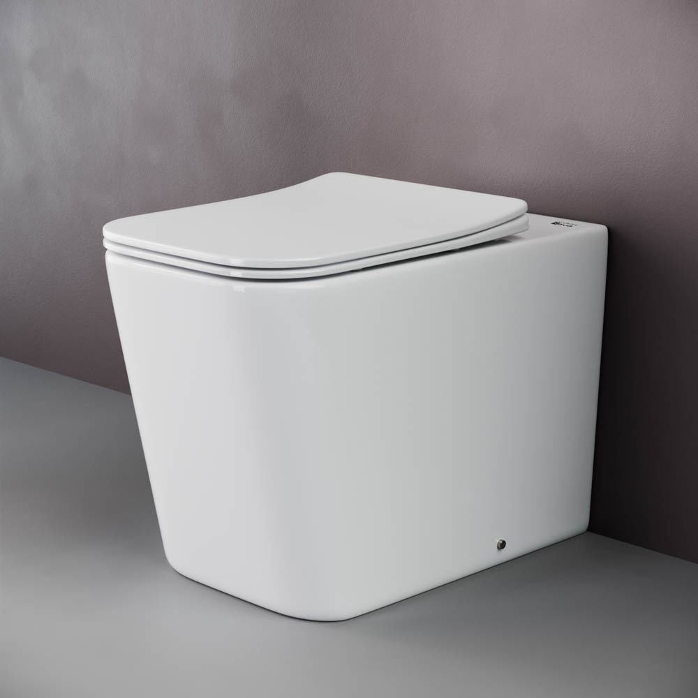 Приставной унитаз Ceramica Nova Cubic CN1809 безободковый (белый)