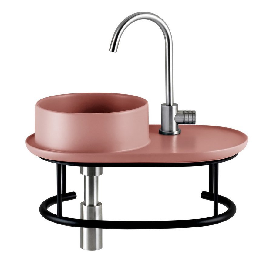 Раковина подвесная AeT Curvy L503TORDV0142 L 500*300 мм (розовый матовый)