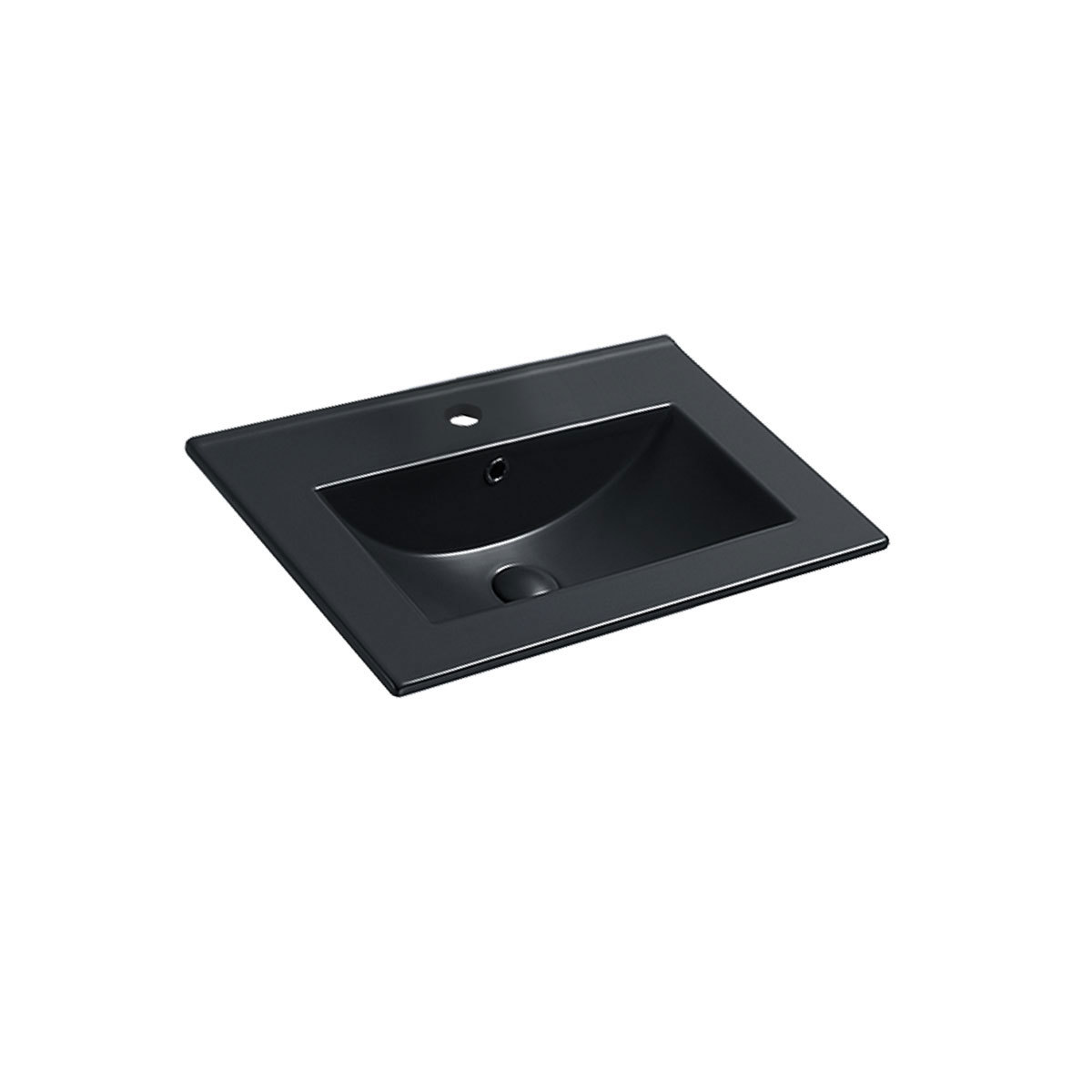 Раковина встраиваемая Vincea VBS-13960MB 613*466 мм (черный)