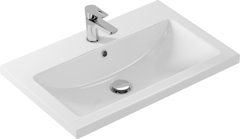 Раковина встраиваемая Velvex S-UM-COM70/1 700*450 мм (белый)