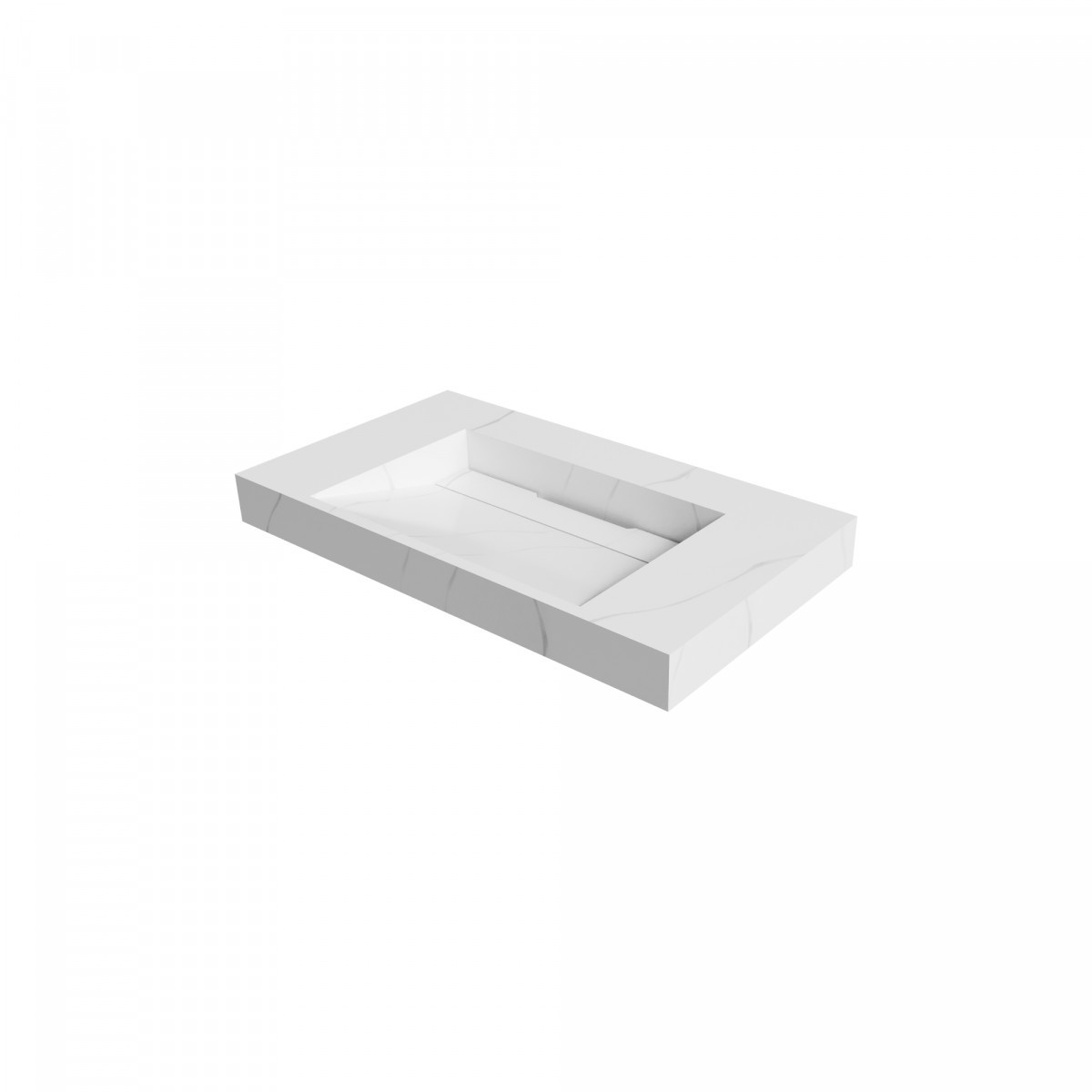 Раковина ArmadiArt Flat Calacatta 859-080-CLCT 810*452 мм (белый мрамор)