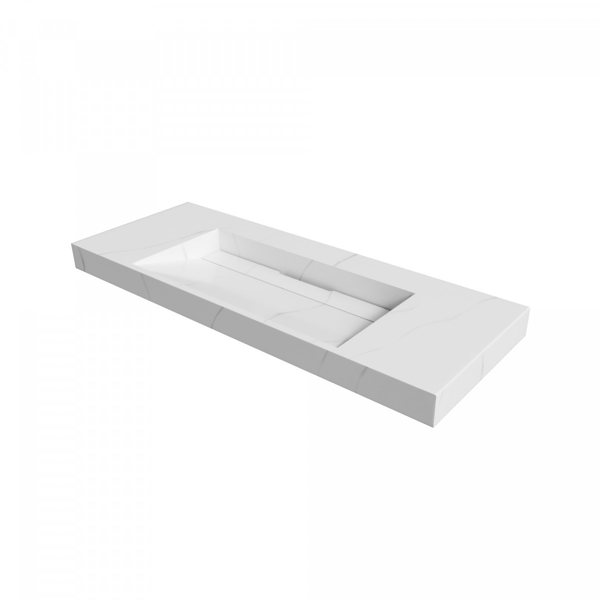 Раковина ArmadiArt Flat Calacatta 859-120-CLCT 1210*452 мм (белый мрамор)