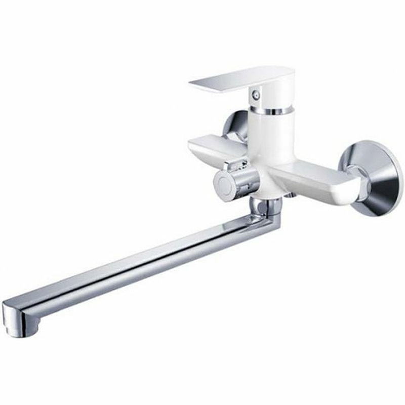 Смеситель для ванны с душем Haiba HB22505-8 (хром/белый)
