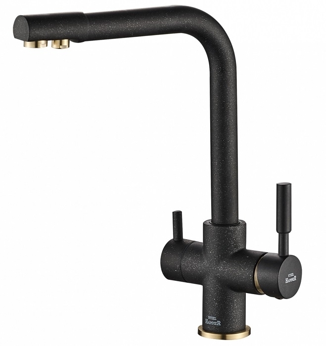 Смеситель для кухни Zorg SH 552 BLACK BR (черный/бронза)