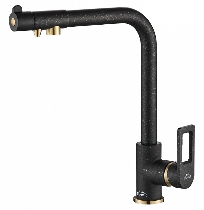 Смеситель для кухни Zorg SH 572 BLACK BR (черный/бронза)