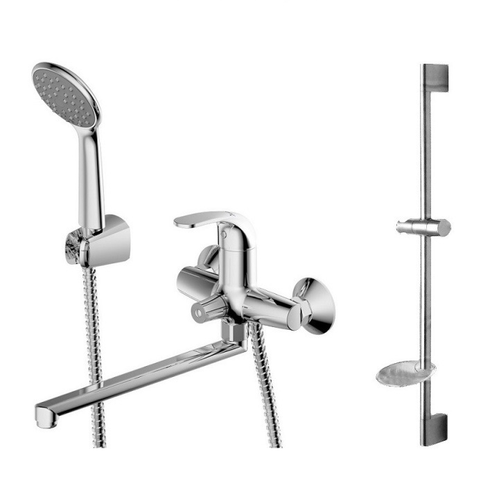 Комплект для ванной комнаты Bravat Fit F00416C 2 в 1  (хром)