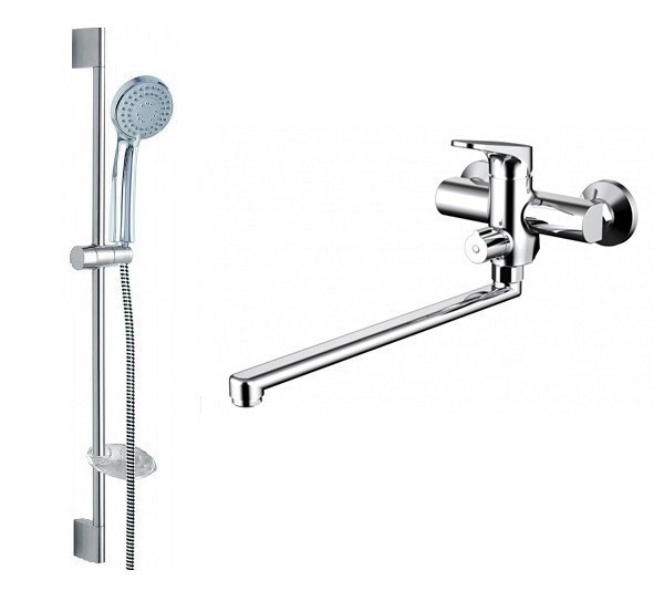 Комплект для ванной комнаты Bravat Eler 2 в 1 F00449CP (хром)