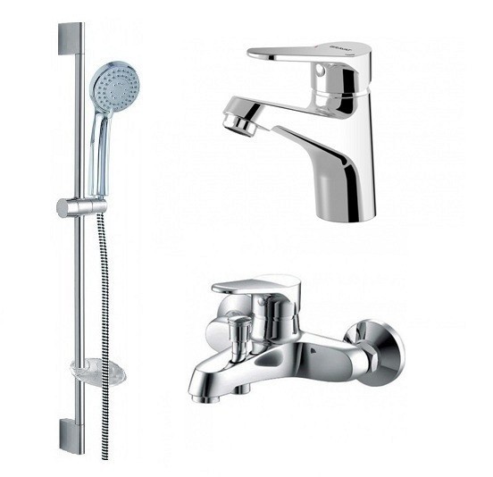 Комплект для ванной комнаты Bravat Eco 3 в 1 F00313C (хром)