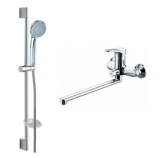 Комплект для ванной комнаты Bravat Eco 2 в 1 F00414C (хром)