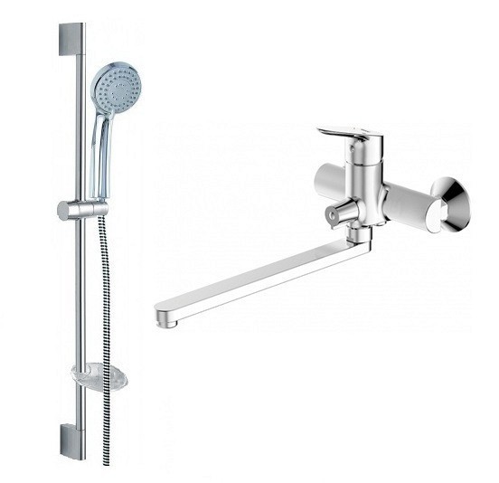 Комплект для ванной комнаты Bravat Drop 2 в 1 F00409C (хром)