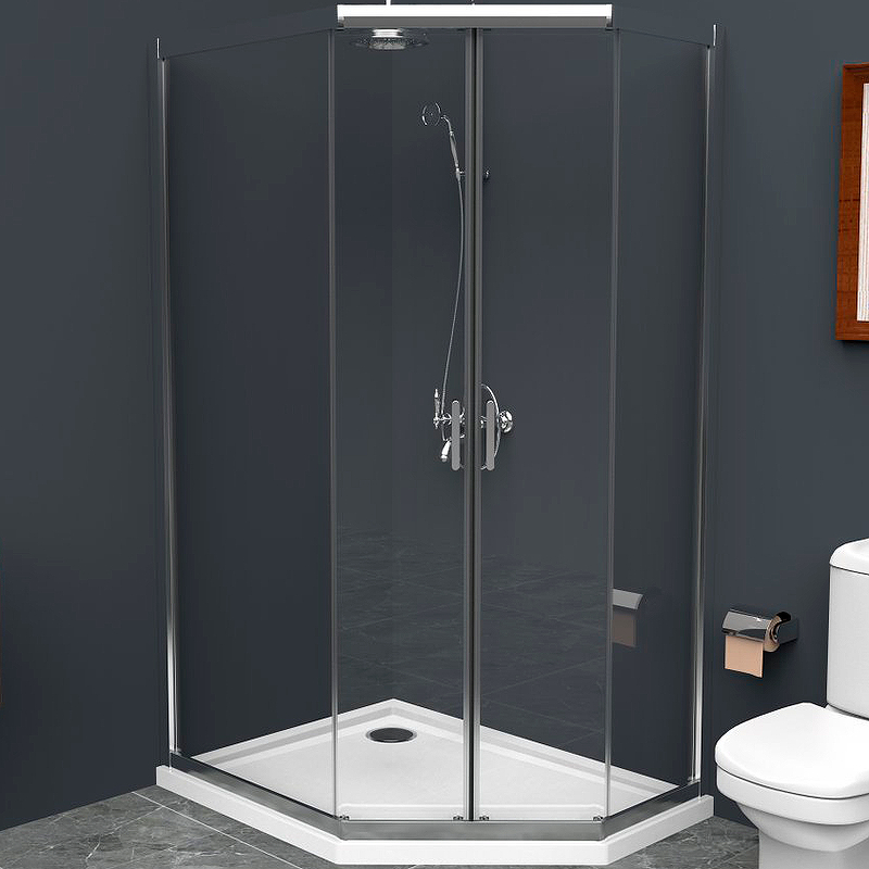 Душевой уголок BelBagno UNO-195-PH-2-100/80-C-Cr 1000*800 мм (хром/прозрачное)