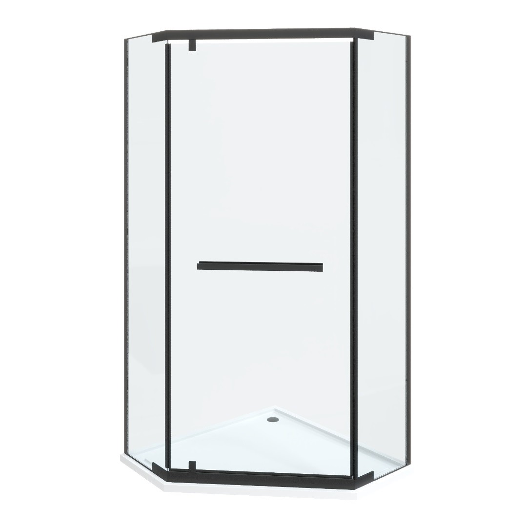 Душевой уголок Cerutti SPA CHIKA ZP101B 1000*1000 мм (чёрный матовый/прозрачное)