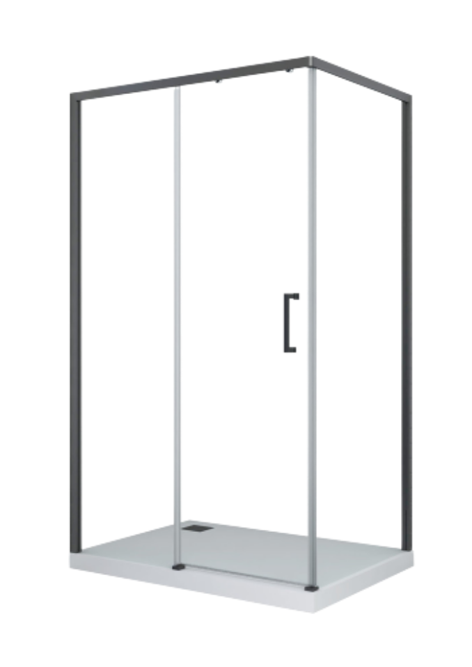 Душевой уголок Cerutti SPA Vito110B-L 1100*800 мм (черный/прозрачное) L