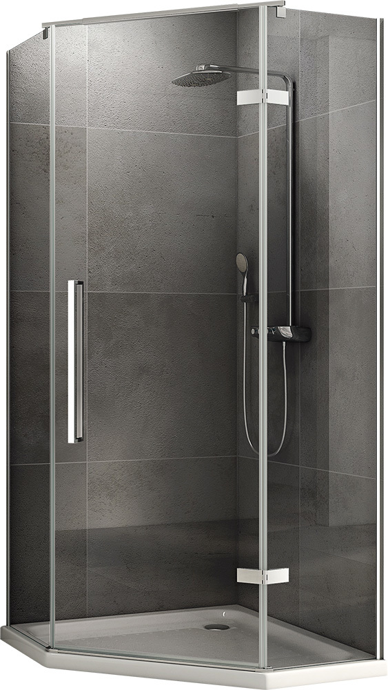 Душевой уголок Abber Ewiges Wasser AG05080 800*800 мм (хром/прозрачное)