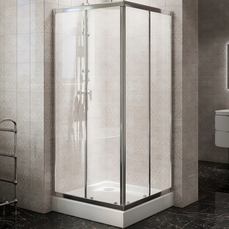 Душевой уголок BelBagno DUE-A-2-80-C-Cr 800*800 мм (хром/прозрачное)