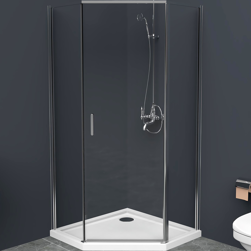 Душевой уголок BelBagno UNO-195-P-1-80-C-Cr 800*800 мм (хром/прозрачное)