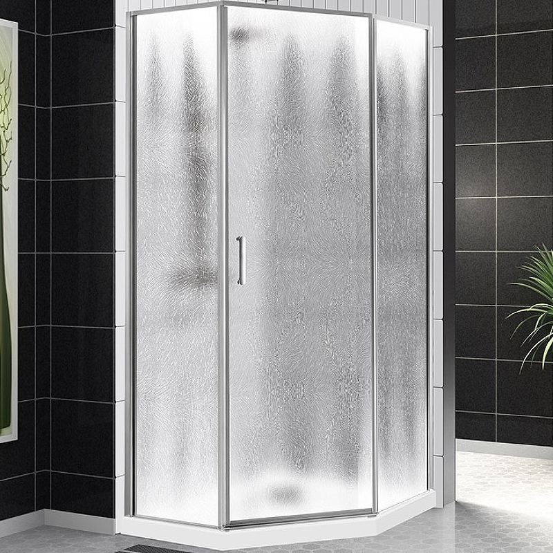 Душевой уголок BelBagno UNO-195-P-1-90-CH-CR 900*900 мм (хром/рифленое)