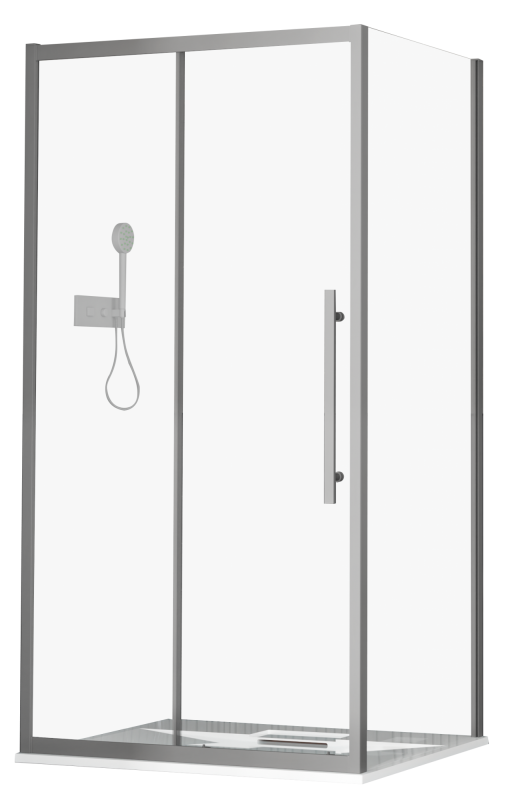Душевой уголок Esbano Flex ESOGF119PSGM 1100*900 мм (оружейная сталь/прозрачное)