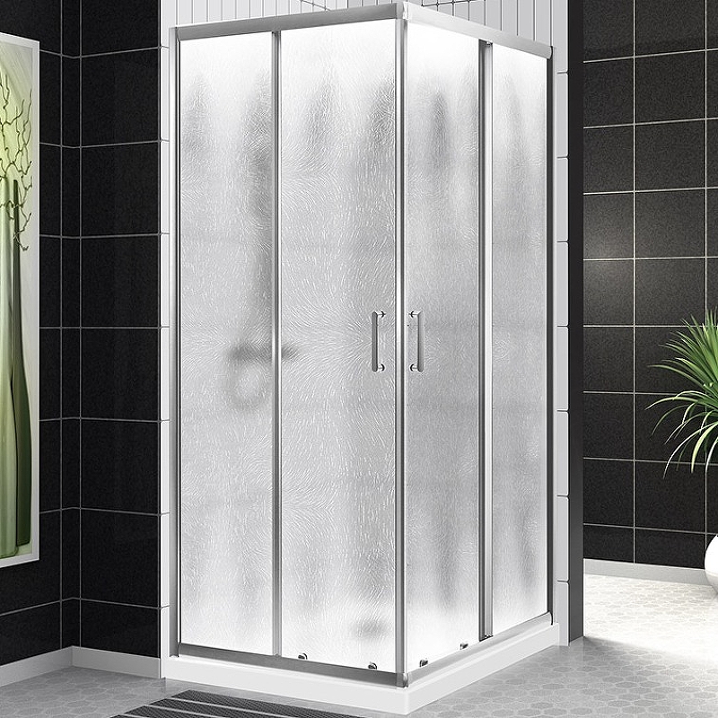 Душевой уголок BelBagno UNO-195-A-2-100-CH-CR 1000*1000 мм (хром/рифленое)
