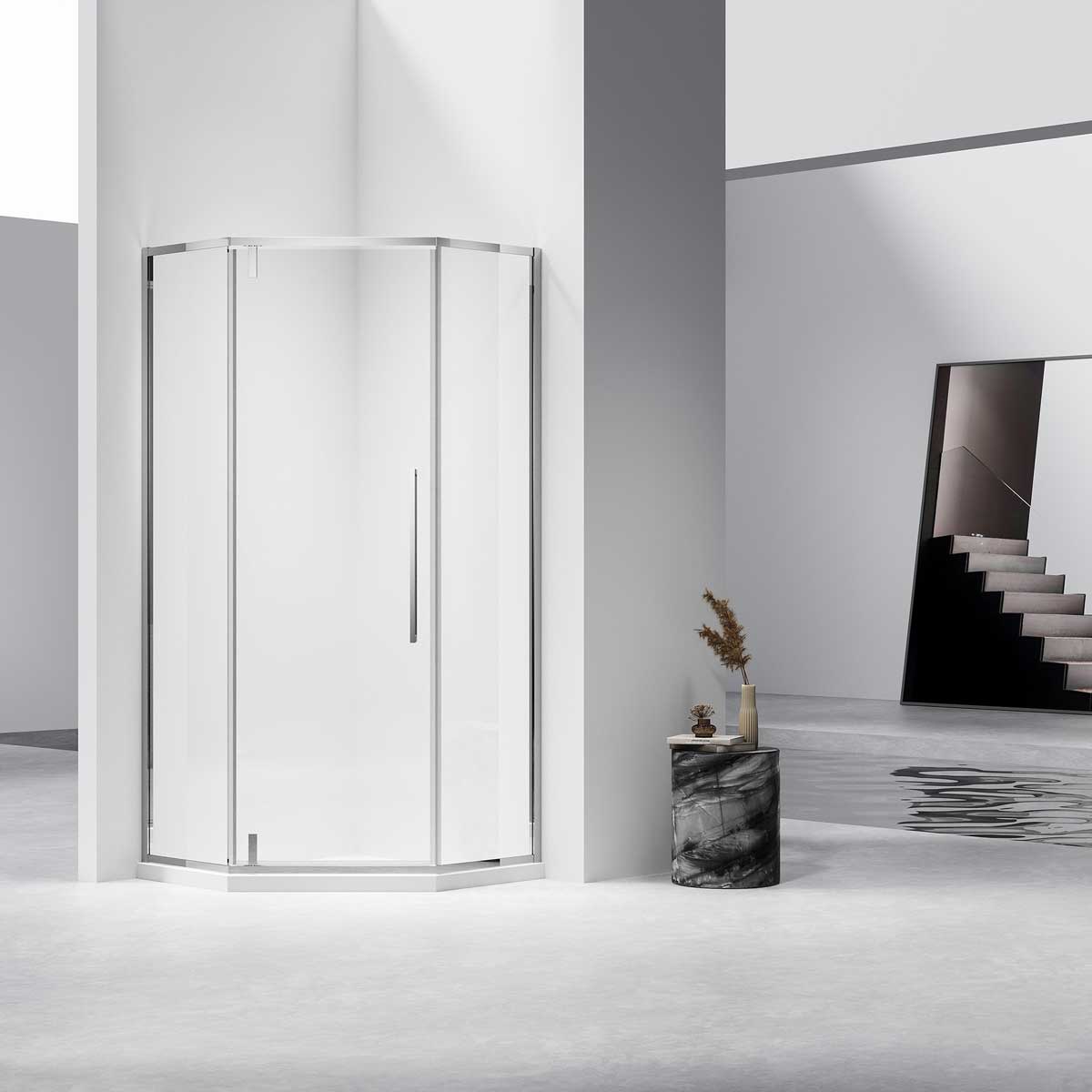 Душевой уголок Vincea Slim-N VSP-4SN900CL 900*900 мм (хром/прозрачное)