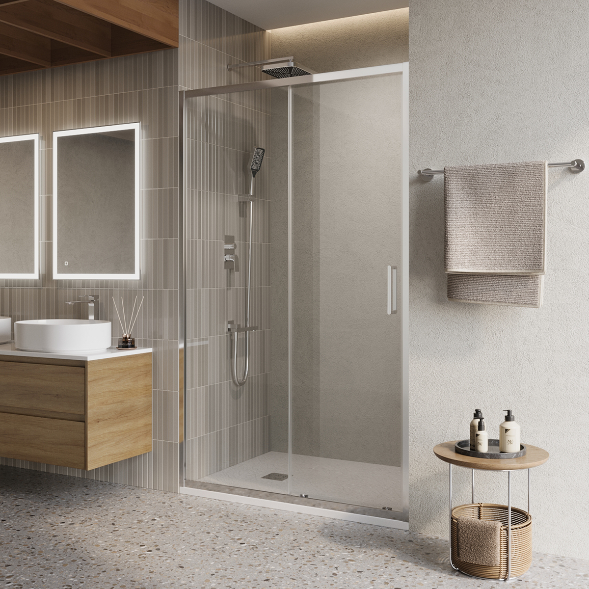 Душевая дверь BelBagno LUCE-BF-1-100-C-Cr 1000*1950 мм (хром/прозрачное)