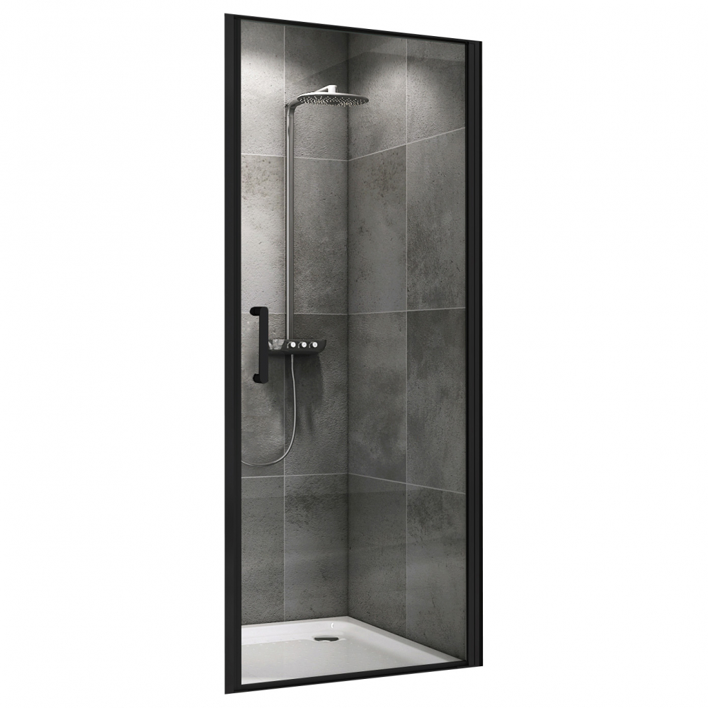 Душевая дверь Abber Sonnenstrand AG04080B 800*1950 мм (чёрный/прозрачное)
