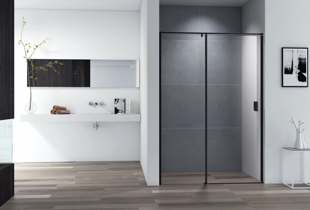 Душевая дверь Cezares URBAN-B-12-140-C-NERO 1400*1950 мм (чёрный матовый/прозрачное)