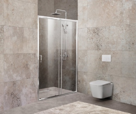 Душевая дверь BelBagno UNIQUE-BF-1-120/135-C-Cr 1350*1900 мм (хром/прозрачное)