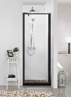 Душевая дверь Bravat Blackline BD100.4111B 900*2000 мм (черный/прозрачное)