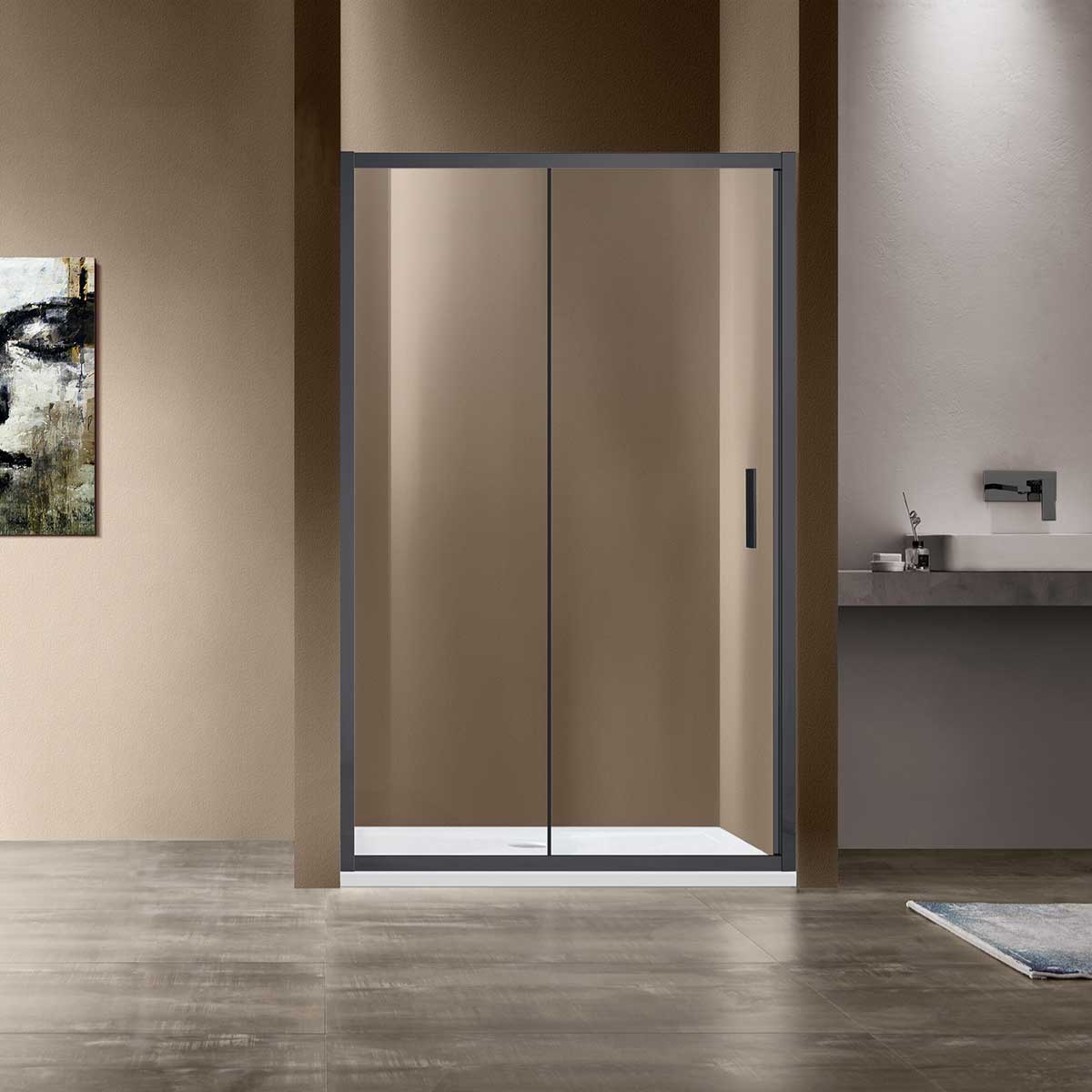 Душевая дверь Vincea Garda VDS-1G110CLGM 1100*1900 мм (вороненая сталь/прозрачное)