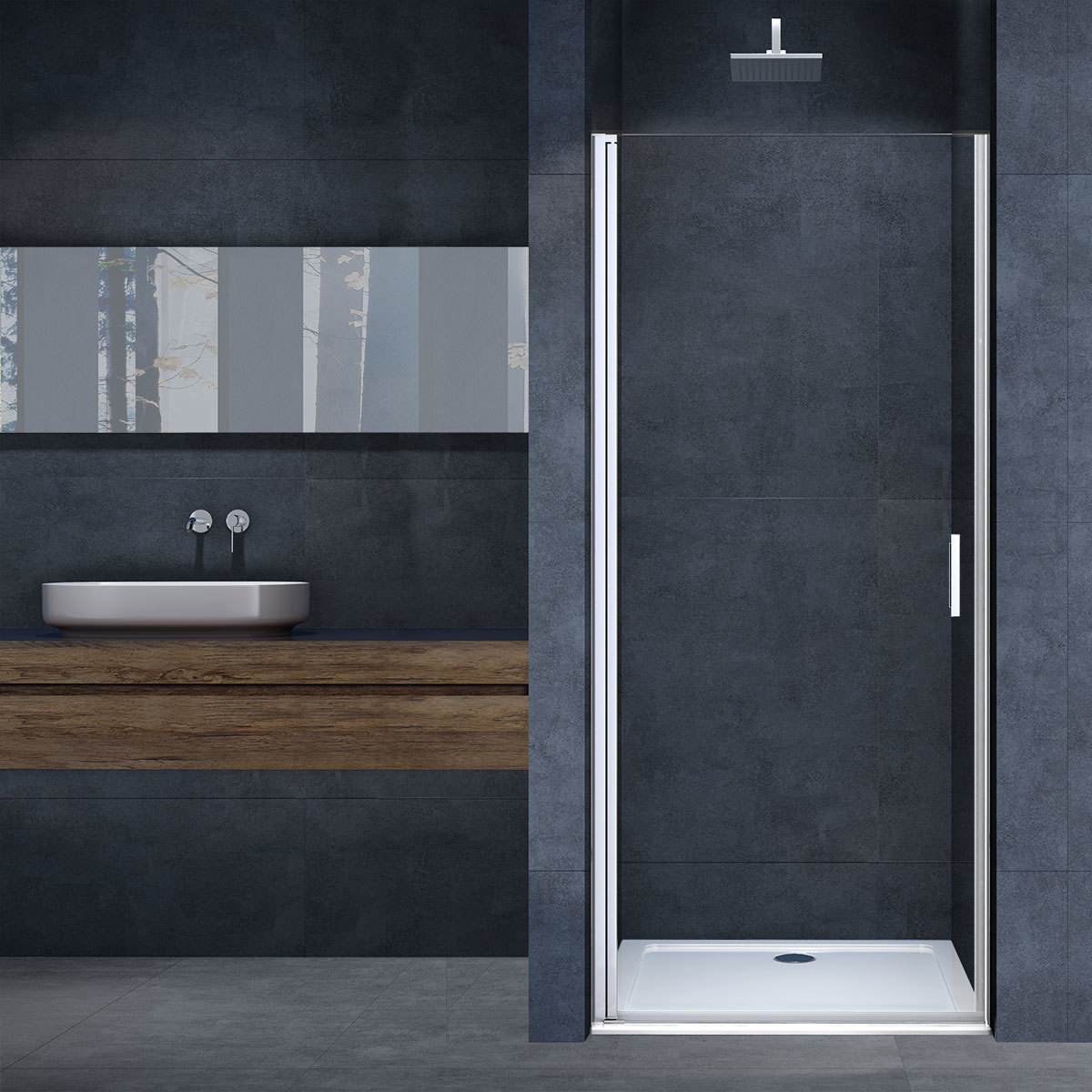 Душевая дверь Vincea Alpha VDP-3AL850CL 850*1950 мм (хром/прозрачное)
