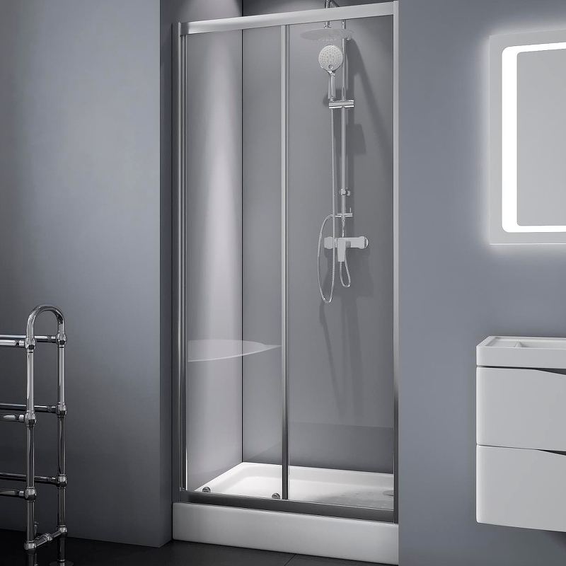 Душевая дверь BelBagno DUE-BF-1-130-C-Cr 1300*1900 мм (хром/прозрачное)