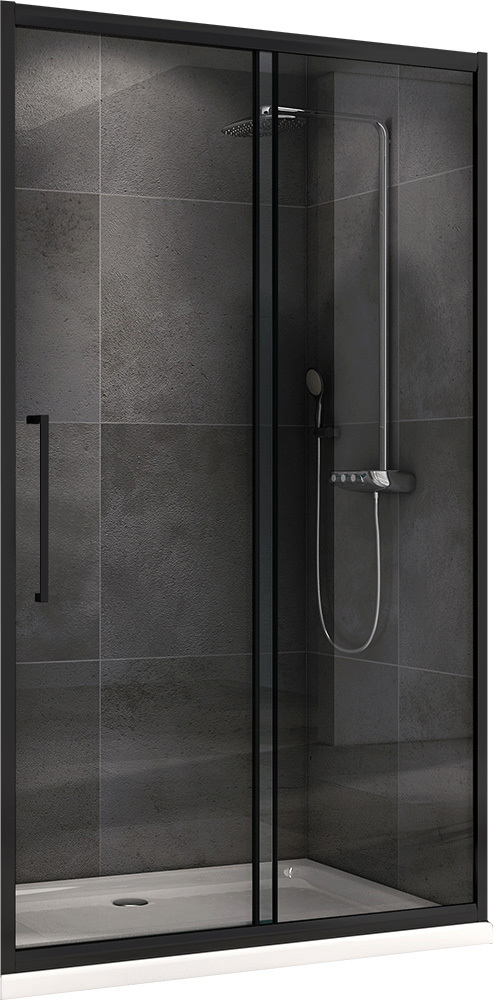 Душевая дверь Abber Schwarzer Diamant AG30100BH 1000*1950 мм (черный/прозрачное)