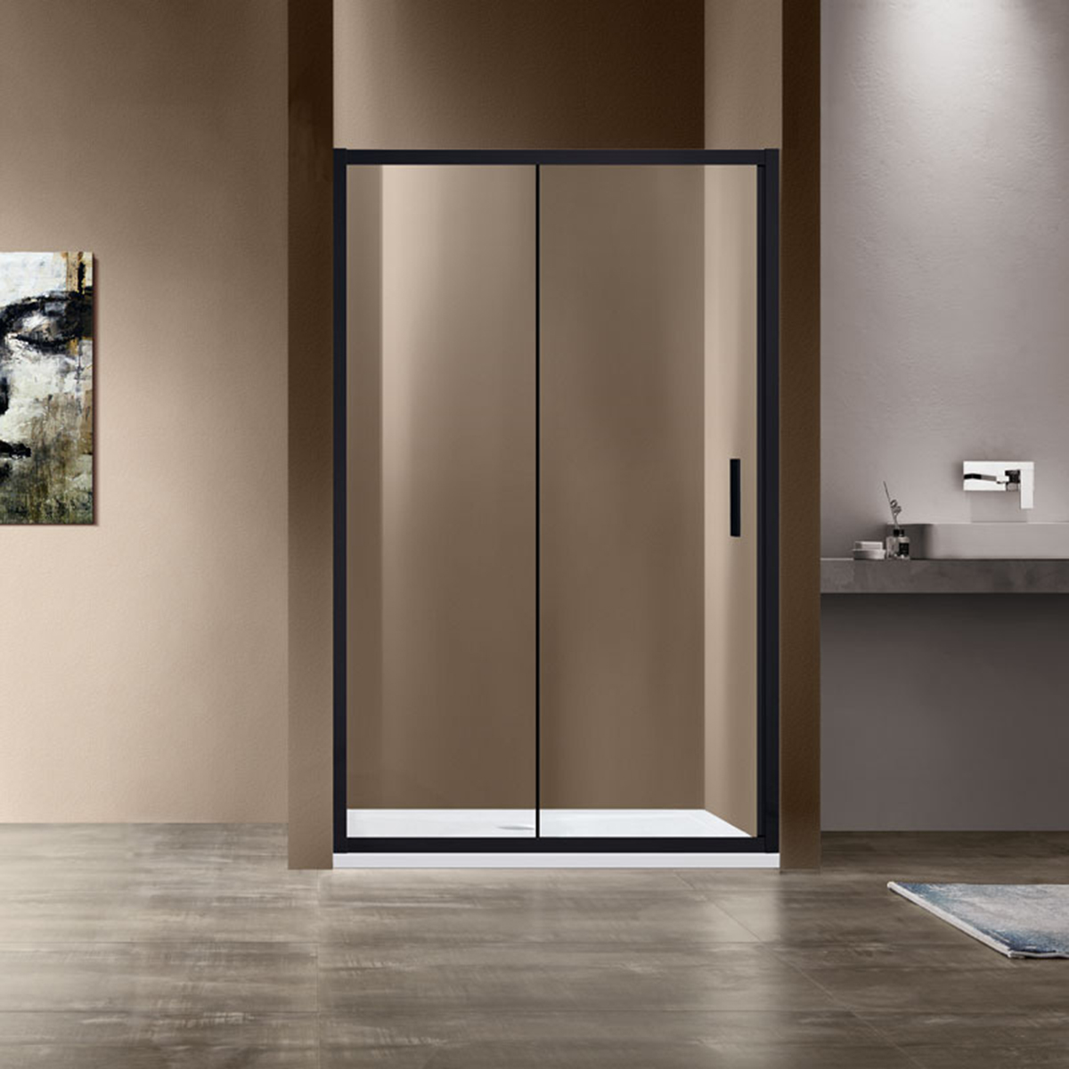 Душевая дверь Vincea Garda VDS-1G105CLB 1050*1900 мм (черный/прозрачное)