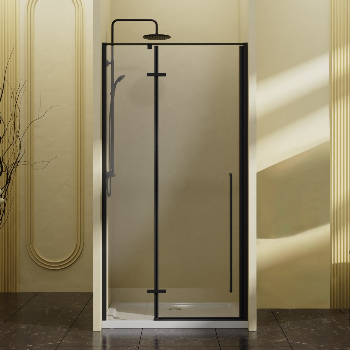 Душевая дверь Vincea Slim-N VDPH-5SN900CLB 900*1950 мм (черный/прозрачное)