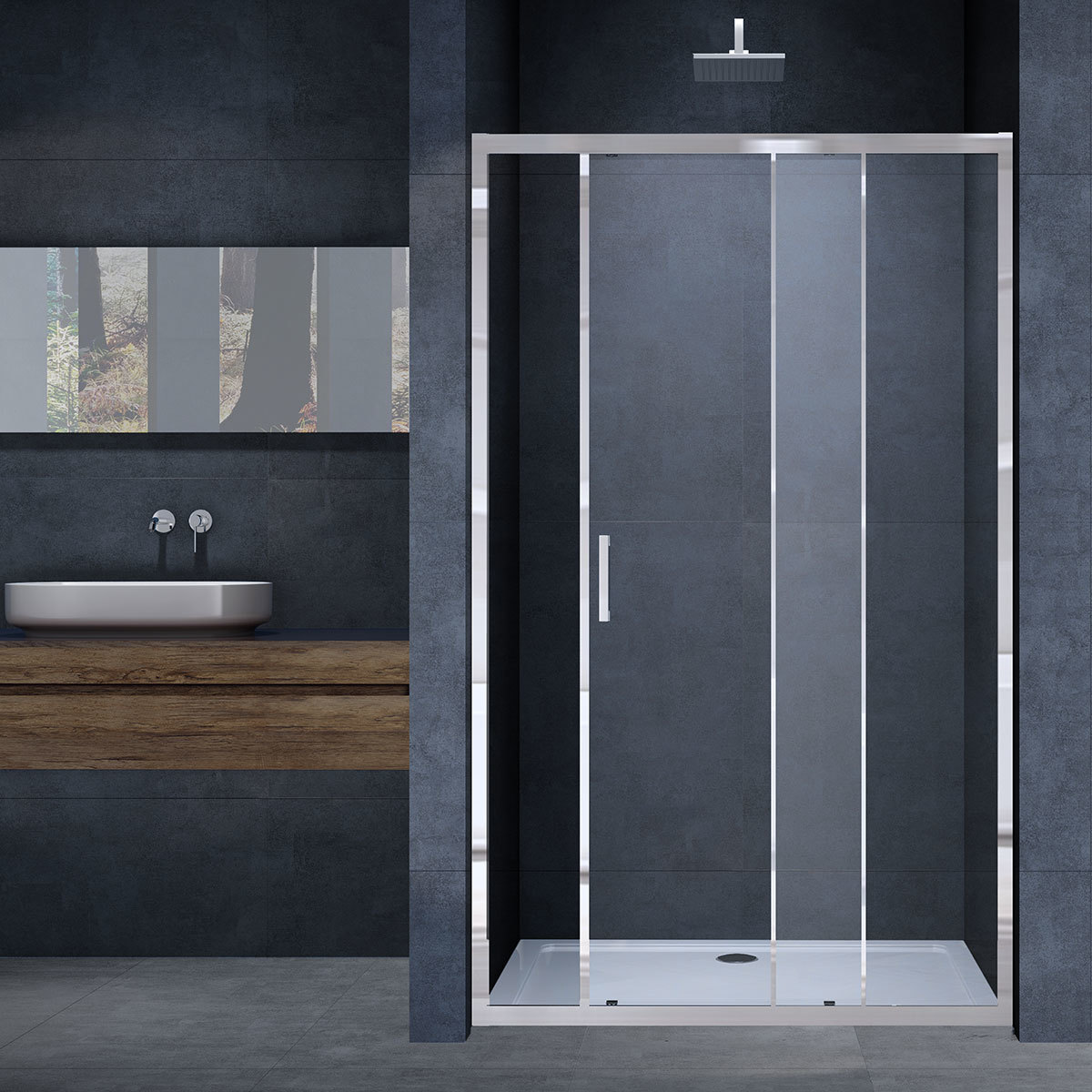 Душевая дверь Vincea Alpha VDS-3AL110CL 1100*1900 мм (хром/прозрачное)