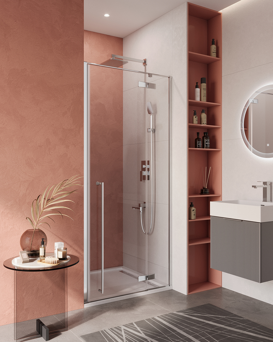 Душевая дверь Cezares LINER-B-12-90-C-Cr-R 900*1950 мм (хром/прозрачное)