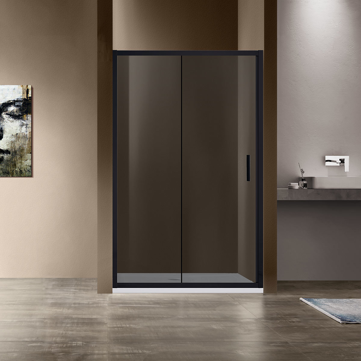 Душевая дверь Vincea Garda VDS-1G120CGB 1200*1900 мм (черный/тонированное)
