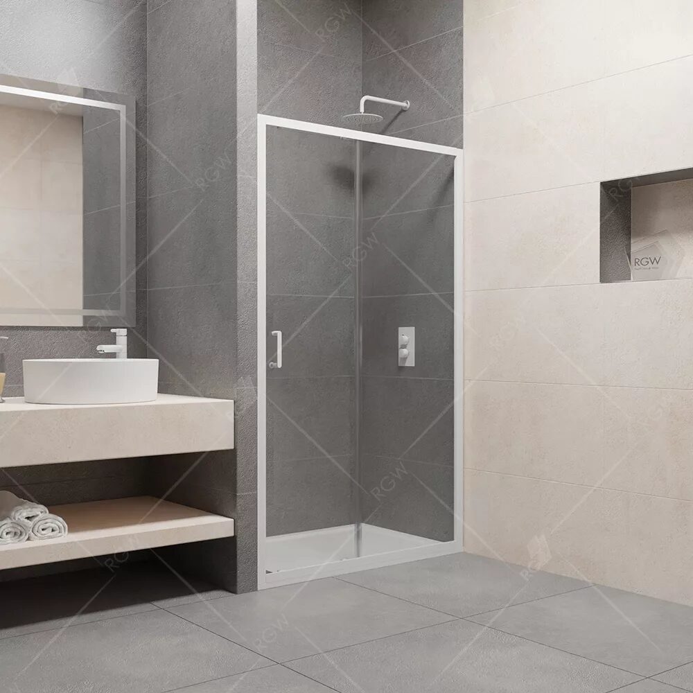 Душевая дверь RGW Passage PA-14W 1200*1950 мм (белый/прозрачное)