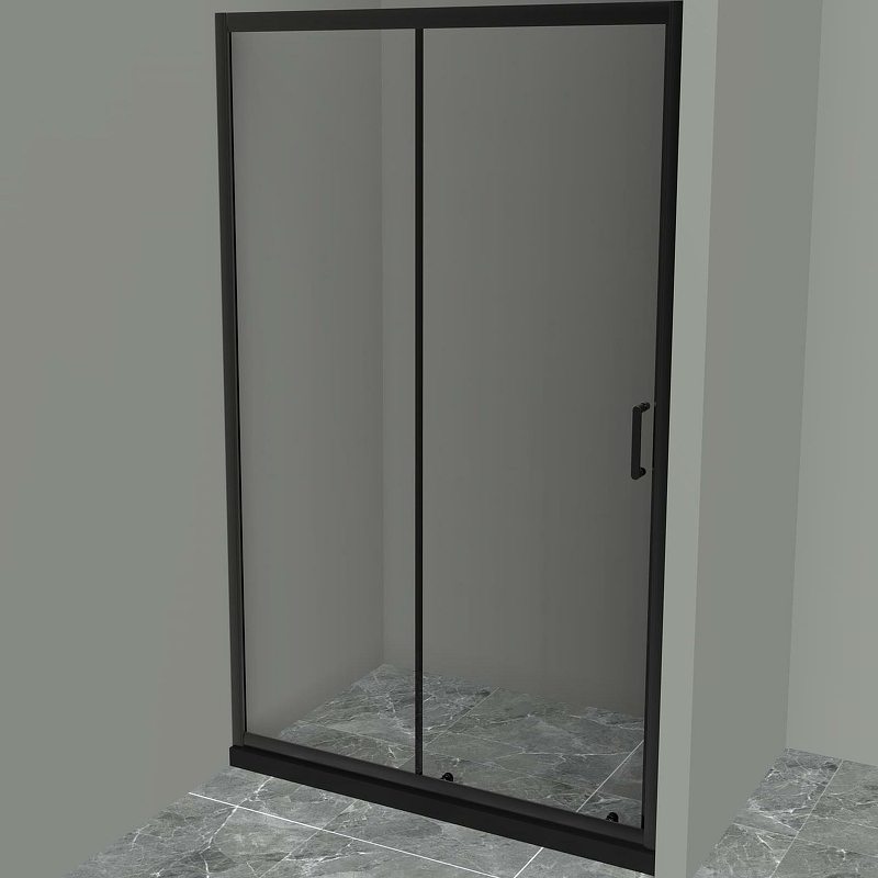 Душевая дверь BelBagno UNO-195-BF-1-110-C-NERO 1100*1950 мм (черный матовый/прозрачное)