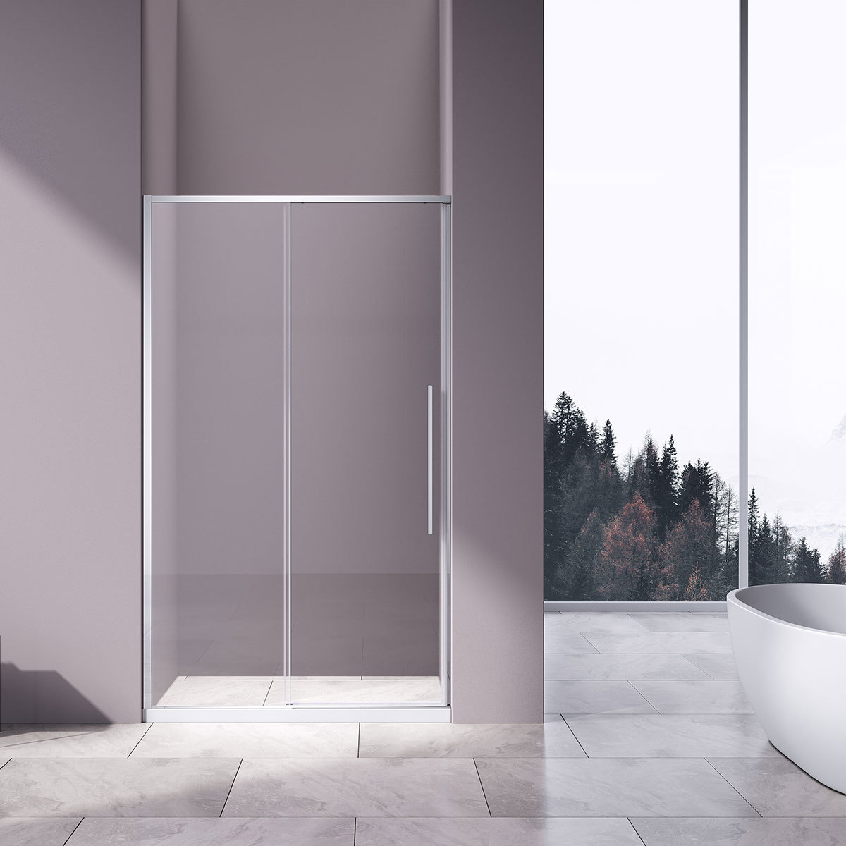 Душевая дверь Vincea Slim-N VDS-4SN110CL 1100*1950 мм (хром/прозрачное)