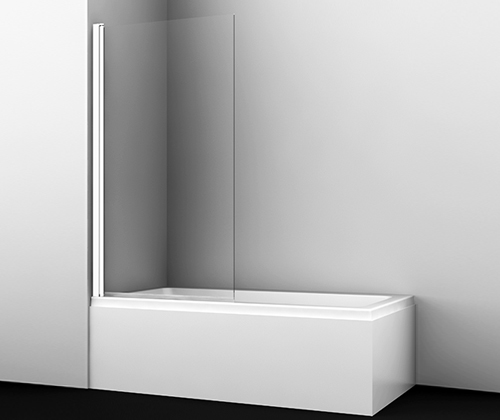 Шторка на ванну WasserKRAFT Berkel 48P01-80WHITE 800*1400 мм (белый/прозрачное)