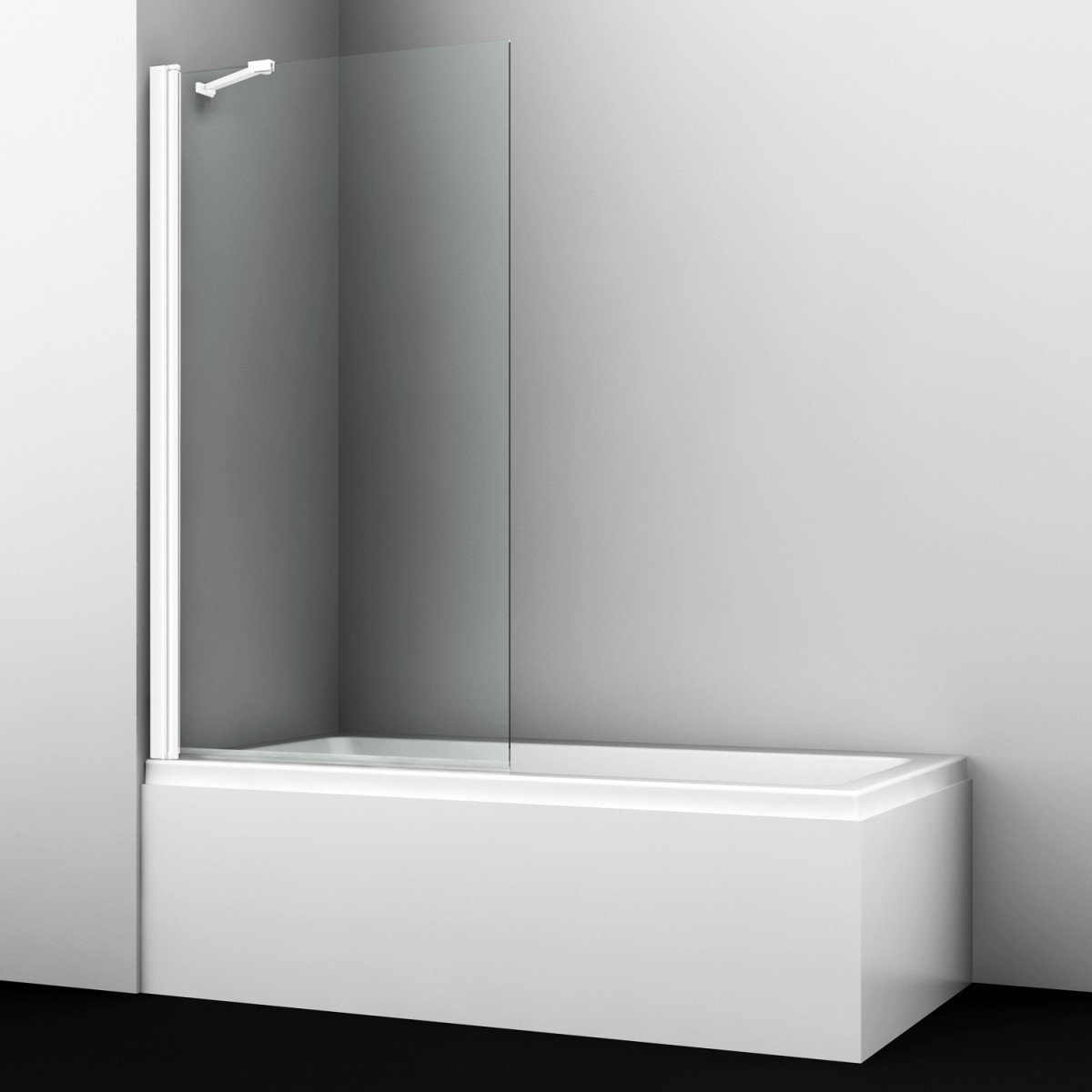 Шторка на ванну WasserKRAFT Berkel 48P01-80WHITE Fixed 800*1400 мм (белый/прозрачное)